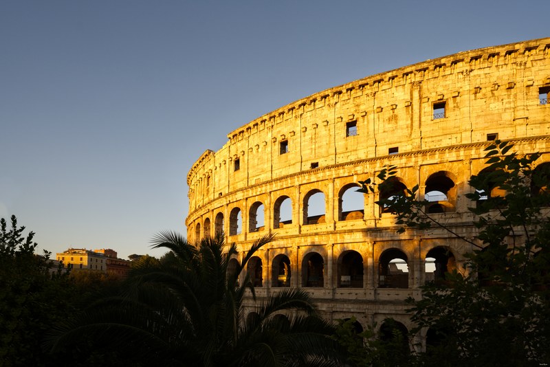 Colosseum At Morning Golden Hour