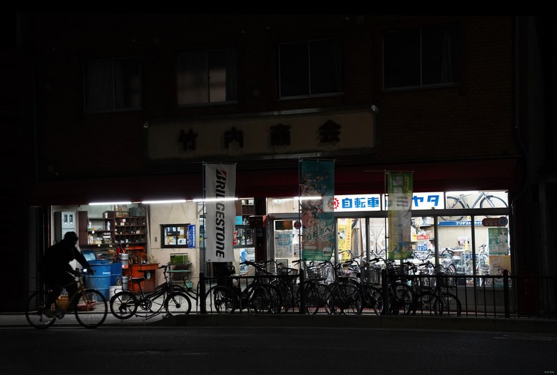 Kyoto - Kamo River By Night Between Bridges - SA701633.good.editted
