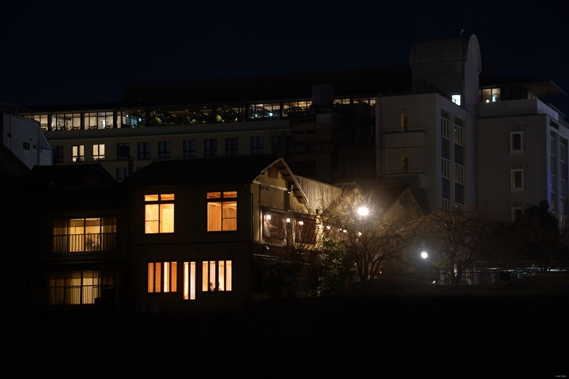 Kyoto - Kamo River By Night Between Bridges - SA701679.editted